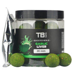 Dipované boilie TB Baits Boosted Garlic Liver