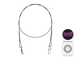 Titánové lanko DELPHIN 1x7 BOMB! s obratlíkom a karabínkou. DELPHIN www.24k.sk
