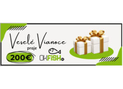 Vianočná darčeková poukážka 200 € Slovenský Rybár www.24k.sk