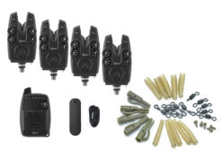= sada 4 signalizátorov CARPON F6X s príposluchom + Safety Clips Set CARPON www.24k.sk